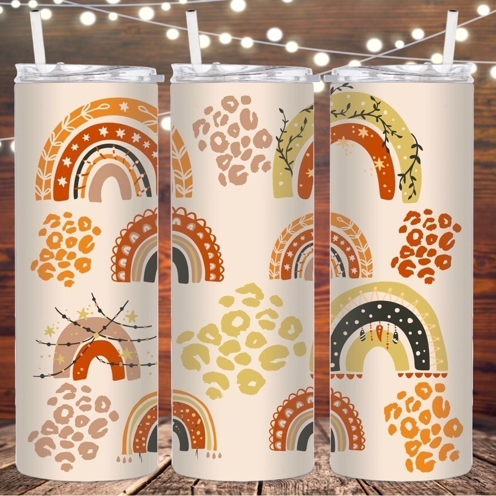 Boho Rainbow metal 20 fl oz tumbler